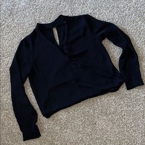 Black choker blouse